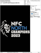 NFC North Champions 2023 Embroidery Design – Detroit Lions Pride - FineryEmbroidery